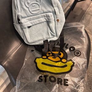 Bape Baby Milo Denim Backpack handbag